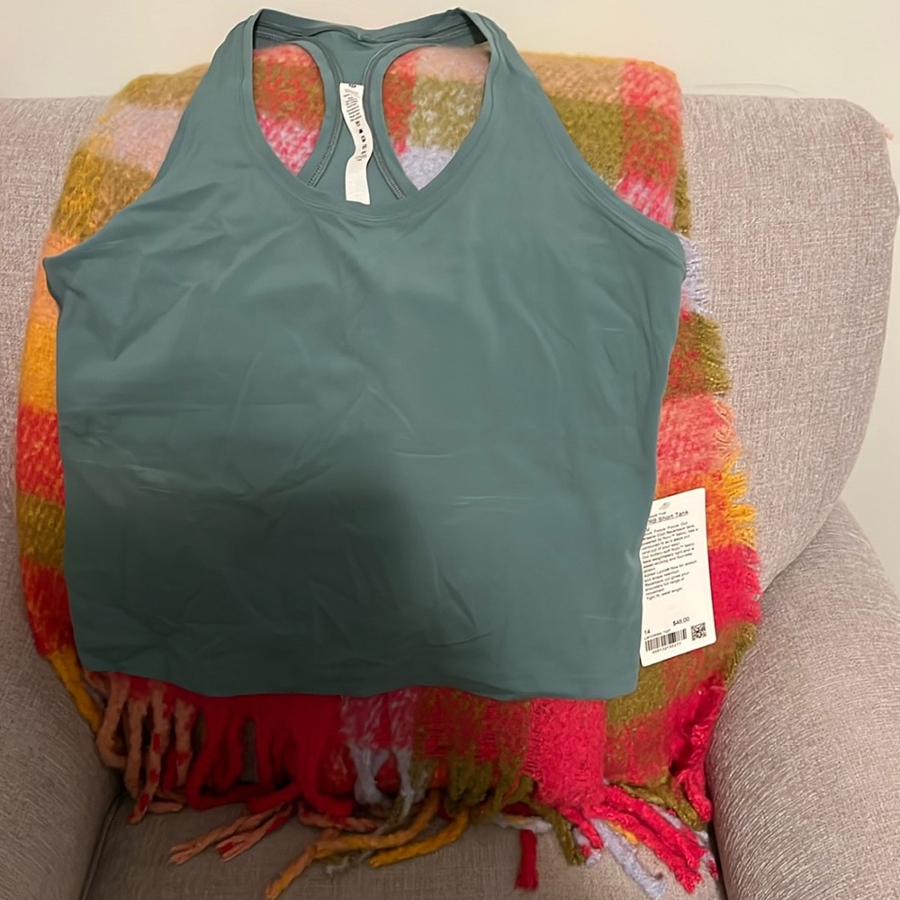NWT Lululemon Cool RB Short Tank Nulu in Tidewater Teal color!!!